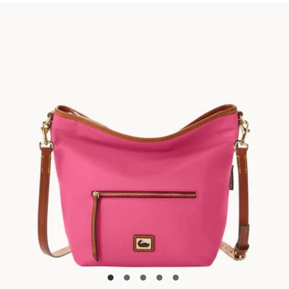 Dooney & Bourke Handbags - DOONEY & BOURKE Small Hobo Crossbody Purse Fuchsia Bag NEW